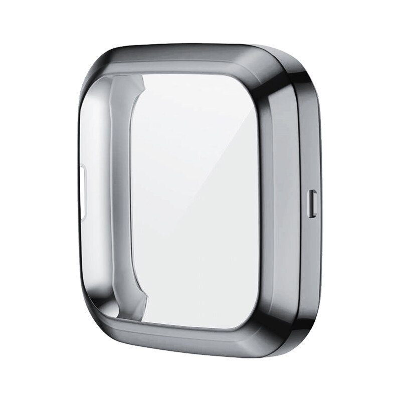 Protective Case For Fitbit Versa Lite / Versa 2 / Versa TPU Cover Bumper With Screen Protector Smart Watch Shell Accessories: Gray / Fitbit Versa