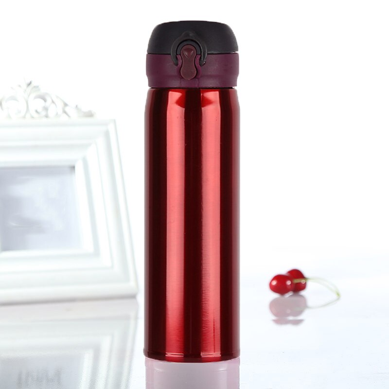 Thermos Cup Stainless Steel Thermo Mug For Tea Insulated Thermos Coffee Cup Termal Mug Auto Car Thermo Cups Vacuum Flask: Red