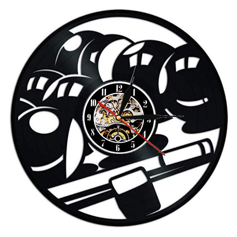 Bowling Sport Wall Clock Billiards Pool Vintage Vinyl Record Wall Clock with LED Lighting Bowling Alley Home Decorative Lamp