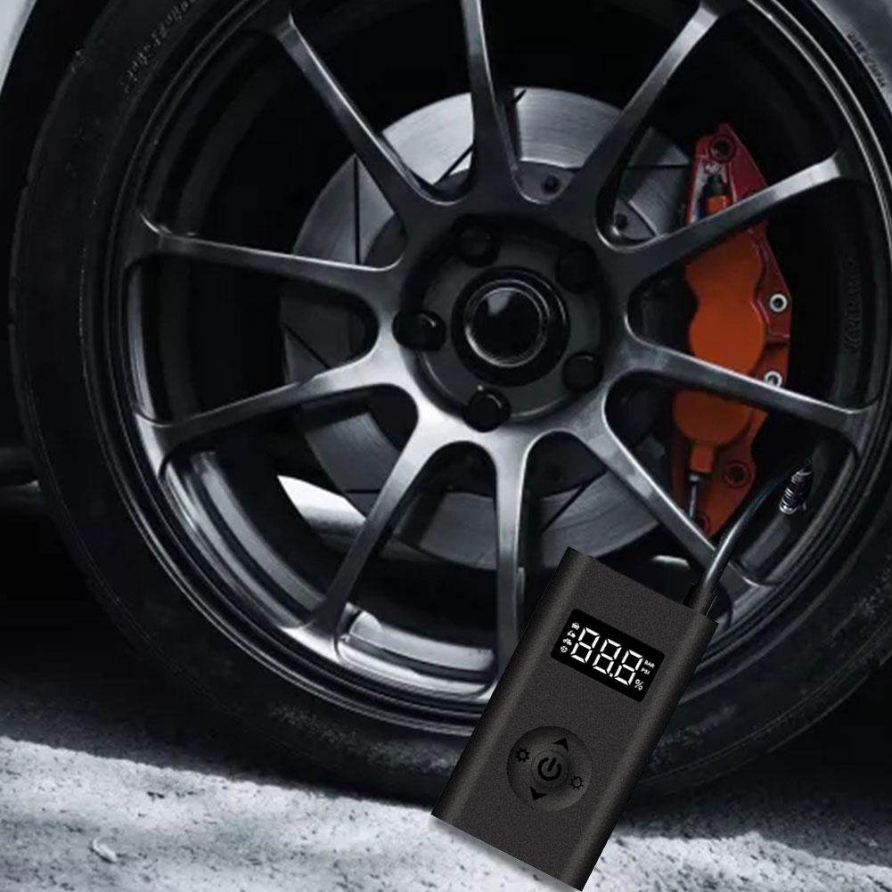 Portable Mini Tire Inflator Air Compressor Car Bicycle Motorcycle Tyre Inflation Pump With Flashlight LED Digital Display Power