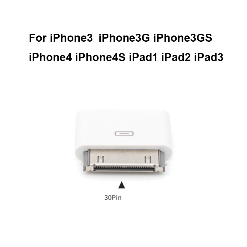 Convertisseur adaptateur 8 broches femelle à 30 broches mâle, pour iPhone 4 4S iPad 2 3 iPad Touch 3 4, pour chargeurs ou stations d'accueil