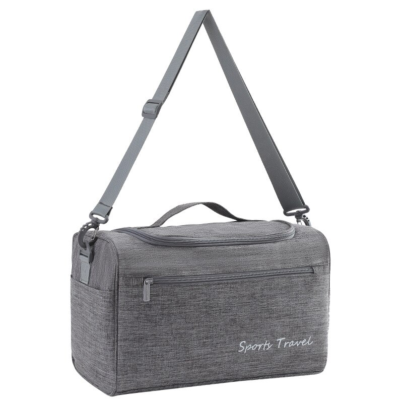 Mannen Vrouwen Waterdichte Oxford Handtas Pak Trolley Case Meerdere Zakken Reistas Droog Nat Scheiding Hand Bagage Tas XA563F: Gray