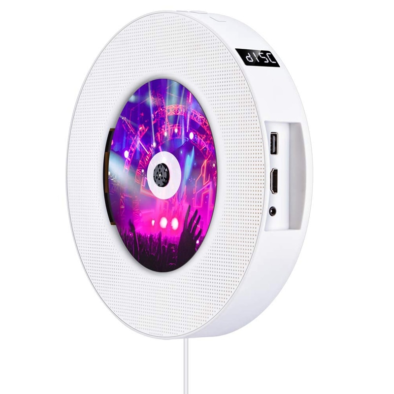 Bærbar dvd-afspiller med hdmi-udgang 1080p,  vægmonterbar cd-afspiller med fjernbetjening til hjemmebyggede hifi-højttalere fm: Default Title