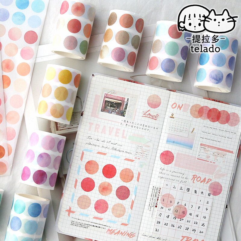 4 Stks/partij Aquarel Ritme Serie Sticker Diy Sticker Papier Decoratieve Tape Papier Masking Washi Tape