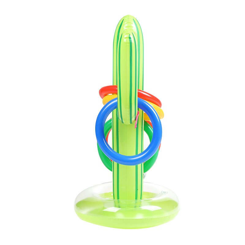 Inflatable Cactus Ring Toss Game Inflatable Toss Game Pool Toys Party Supplies Indoor Outdoor Game For Kid Adults Ice Bar Travel