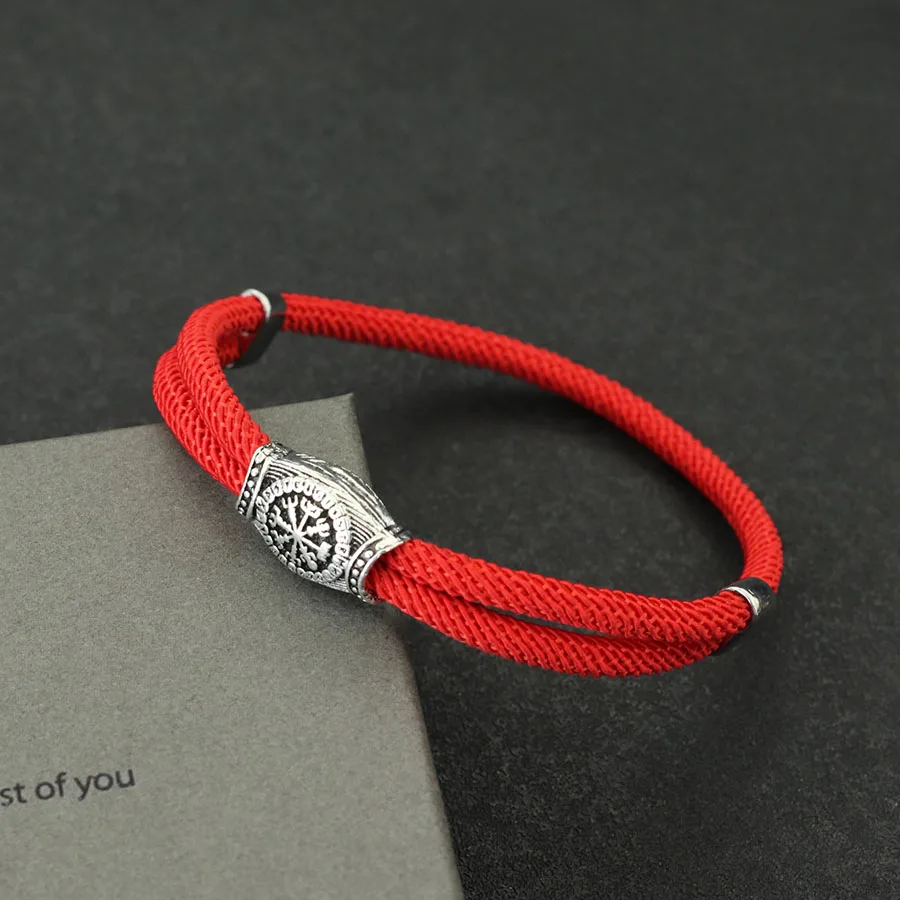 Mode Mannen Armband Touw Handgemaakt Weaven Viking Symbool Braslet Verstelbare Nautische Draad Braclet Surfen Sieraden Accessoires