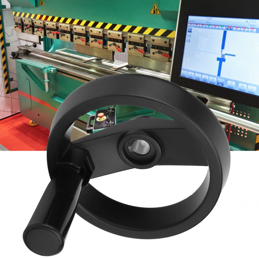 1pcs Black Hand Wheel Folding Revolving Handle 12x125mm with 4mm keyway for Lathe Machine Tool