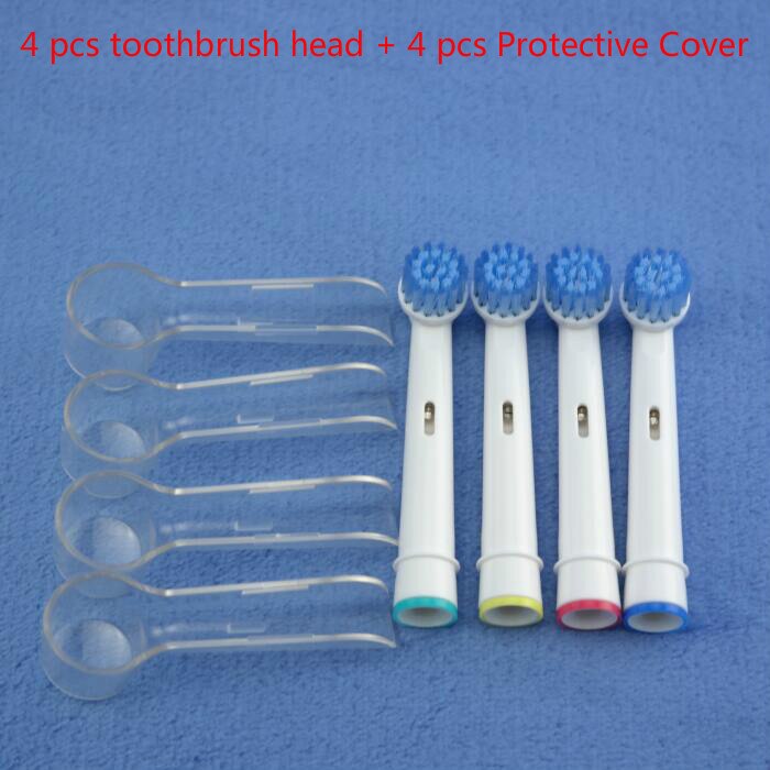 4 Stuks Elektrische Tandenborstel Koppen Opzetborstels Vervanging Voor Orale Hygiëne B Gevoelige EBS-17A Voor Familie Gezondheid Gebruik