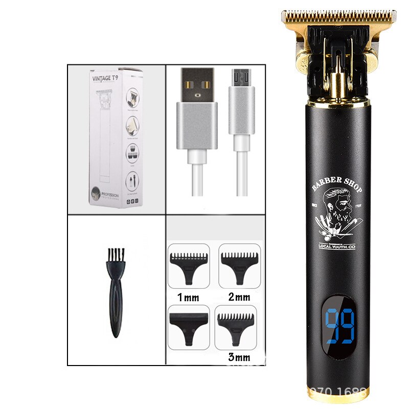 Cortadora de pelo para hombre, máquina de afeitar clásica, recargable, estilo de corte de pelo,: Style E