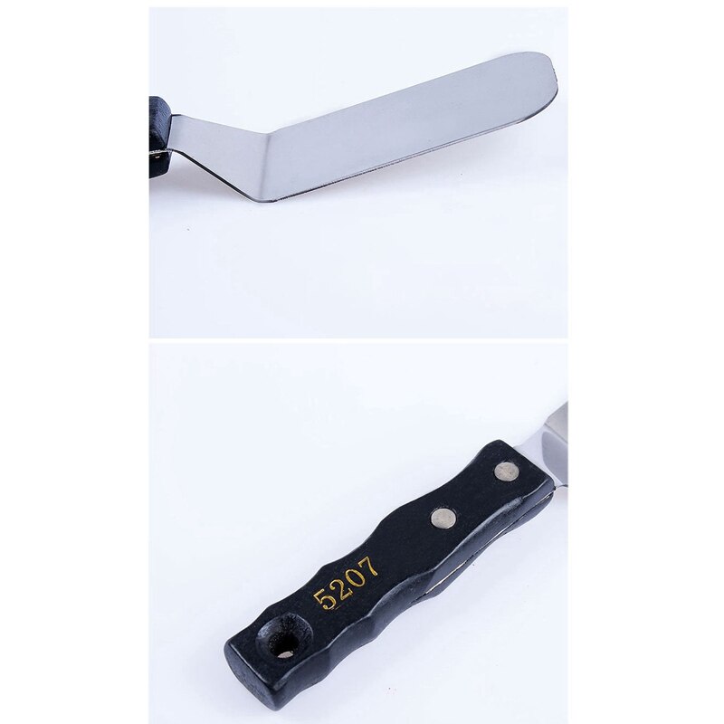 Palette Knife Painting Oil Painting Scraper Black Wood Handle Spatula Palette Knife Painting Painting Tool Set