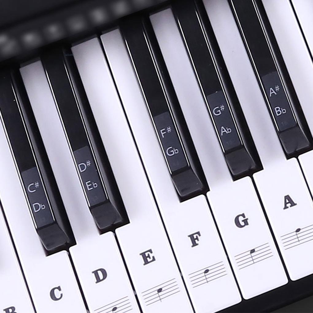 Piano Key Sticker PVC Piano Key Decal Removable Electronic Keyboard Note Decal Musical Instrument Supplies