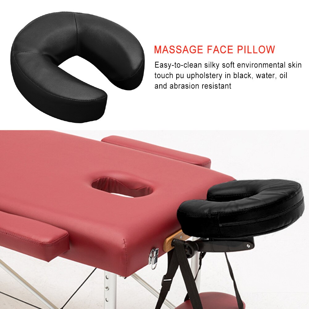 PU Foam Spa U Shape Pillow Face Rest Body Massage face Pillow Soft Face Cushion Bolsters Pad For Beauty Care Salon
