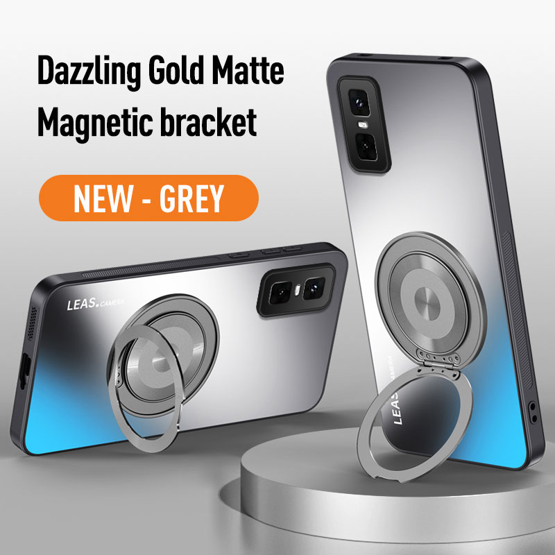 Para Infinix GT 30 Pro 5G Funda de lujo mate 360 ° Funda trasera con soporte para Infinix GT30 Pro, Funda magnética a prueba de golpes: Azul cielo