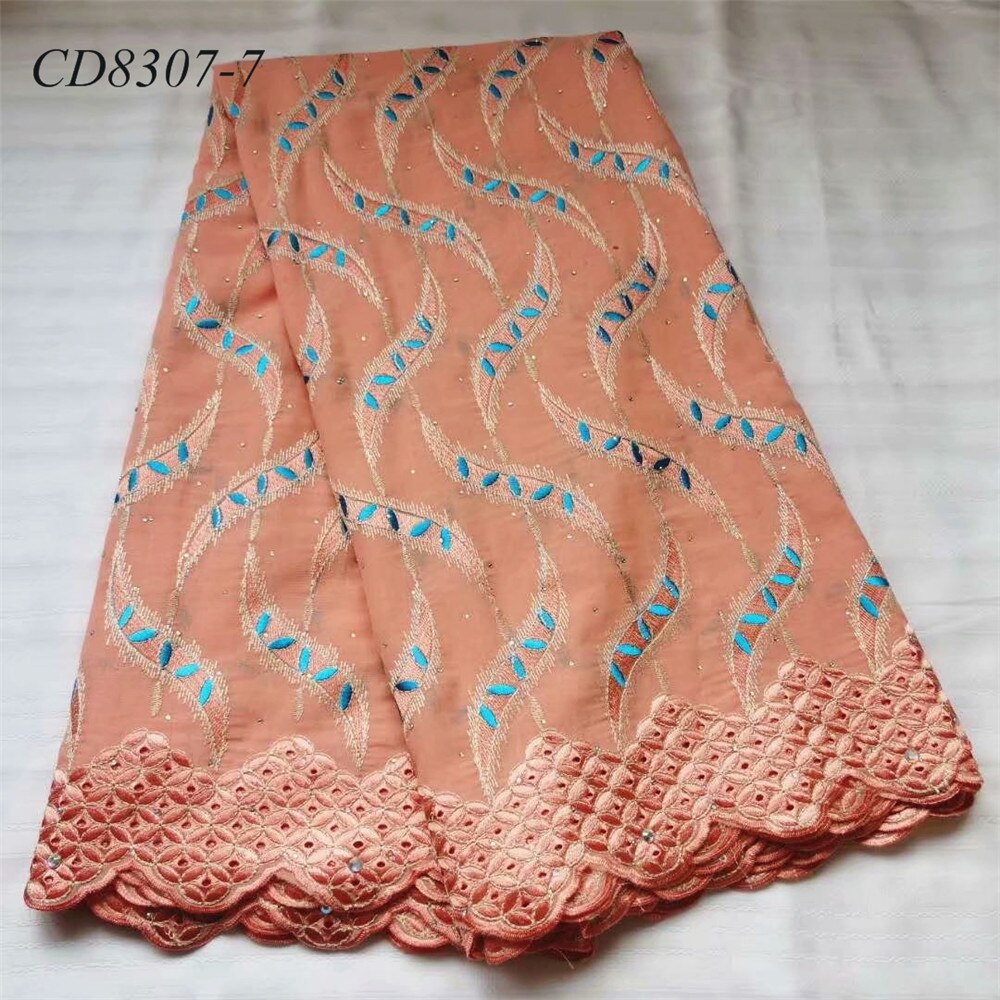 Cd8307 tungt vand grønne afrikansk schweizisk bomuld blonde stof 5 yards fancy blonder
