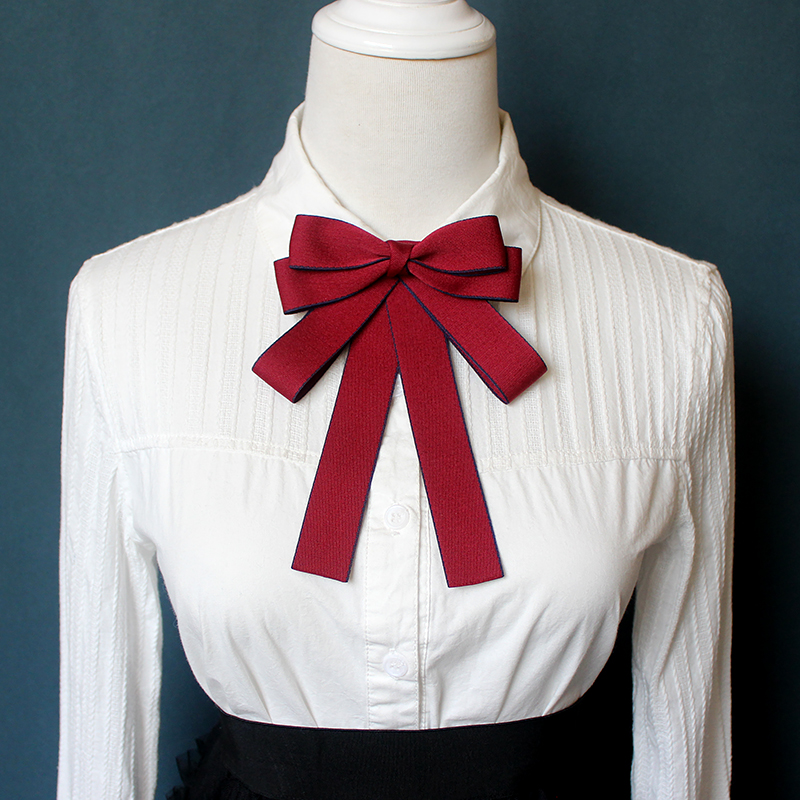 Vintage Mode Retro Strikje Broche Sieraden Lint Partij Broches Voor Vrouwen Meisjes Jas Pak Kraag Pinnen Accessoires