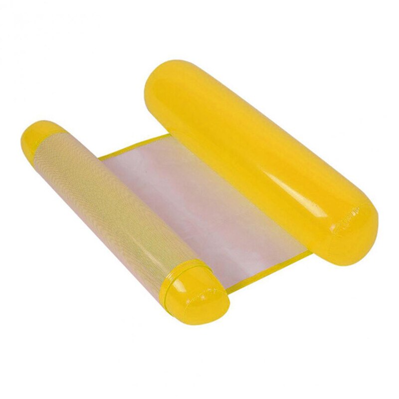 Hamaca de agua para piscina, colchoneta inflable reclinable, silla de cama flotante, colchón de aire plegable para natación de verano, cojín para dormir: yellow 11