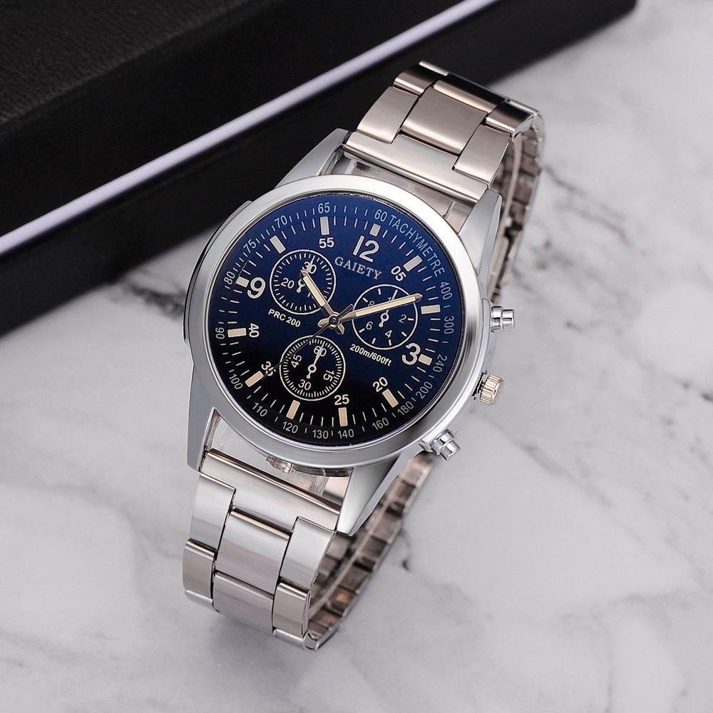 Mode Klok Heren Steel Riem Analoge Sport Quartz Horloge Heren Horloges Top Brand Luxe Masculino reloj #