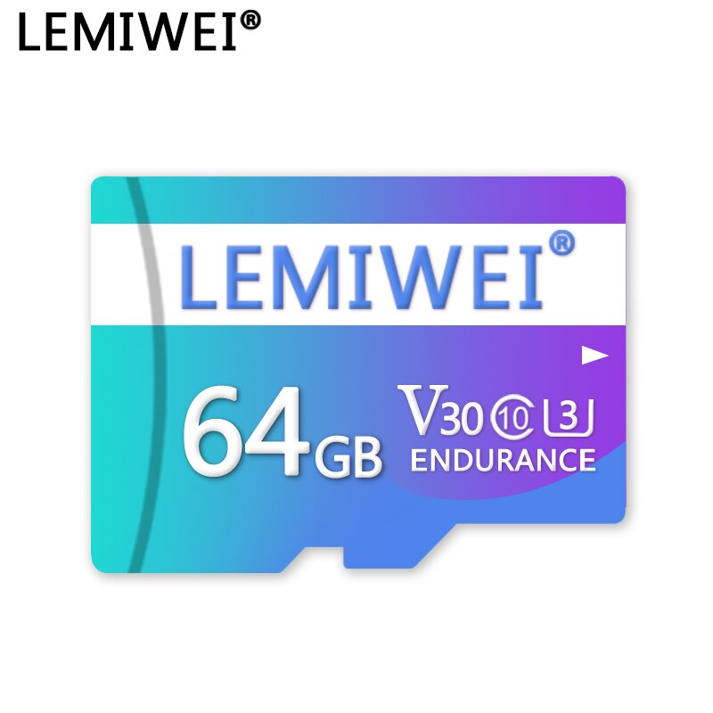 LEMIWEI Memory Card 128GB Flash Card 64GB Blue Purple Color 32GB TF Card 16GB U3 C10 High Speed V30 For Camera Car Dash Camera