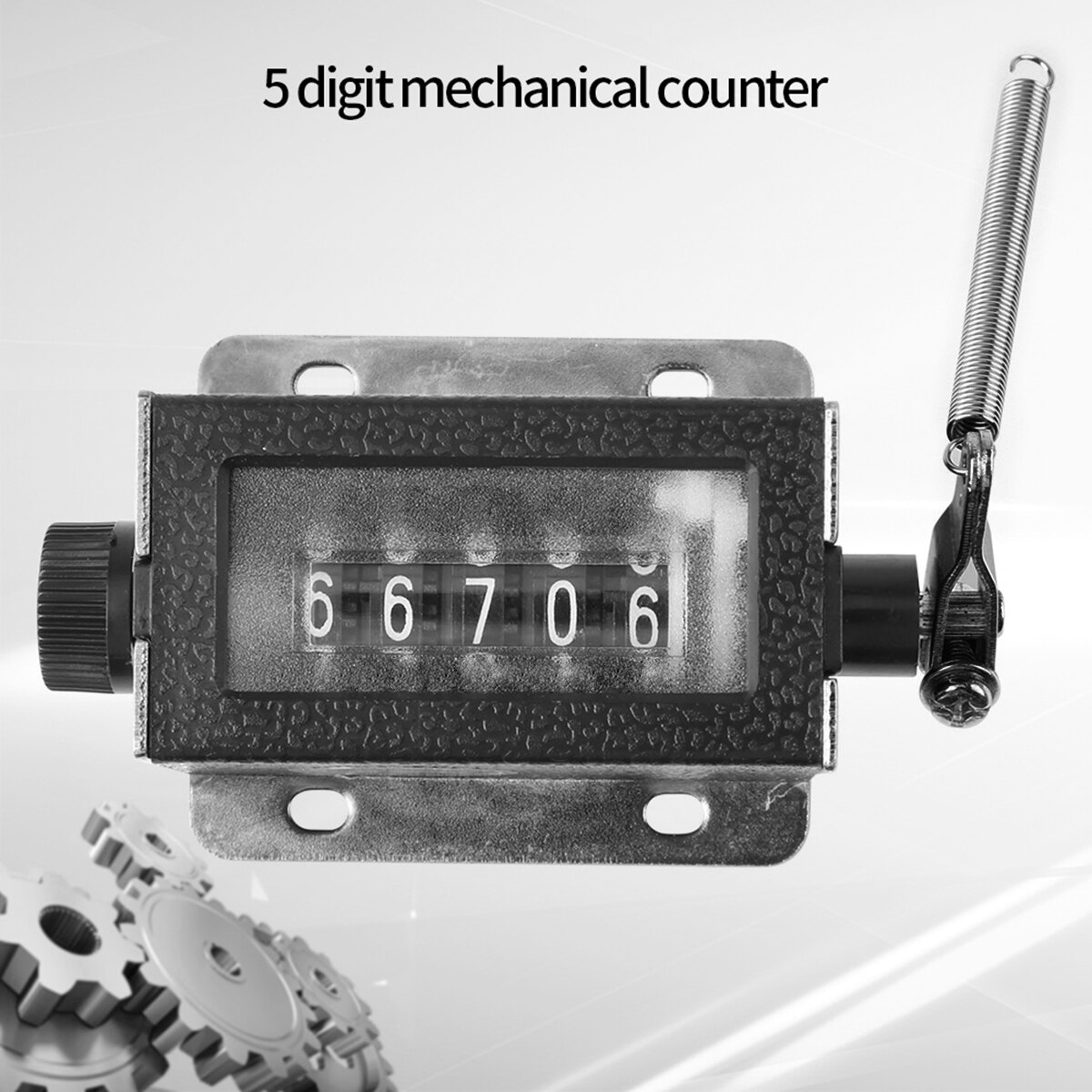 D67-F 5 Digit Mechanical Resettable Manual Hand Pull Stroke Tally Counter For Textiles Machinery Winding Hill Printing