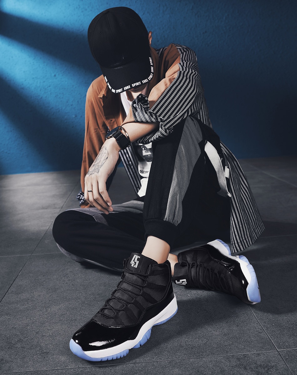 Basket grande taille chaussures Jordan rétro baskets hommes noir et blanc baskets hommes Jordan chaussures 11 Zapatillas Jordan