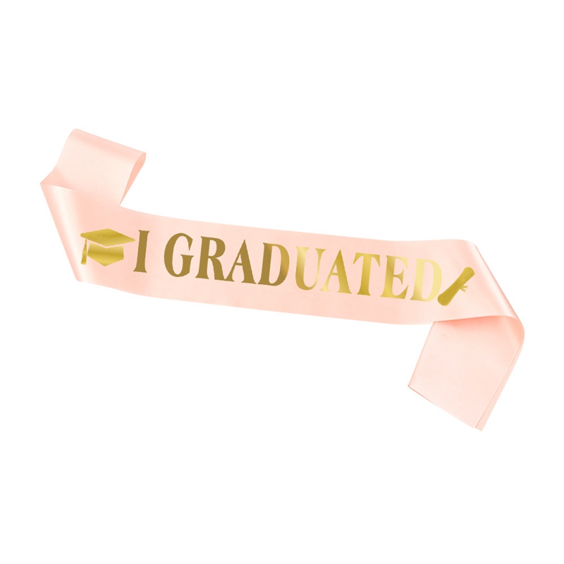 2024 Gegradueerde Satijnen Sjerp Glitter Kroon Voor Afstudeerfeest Decoratie Ballonnen Fotocabine Rekwisieten Bachelor Graduate Benodigdheden: Chocolade