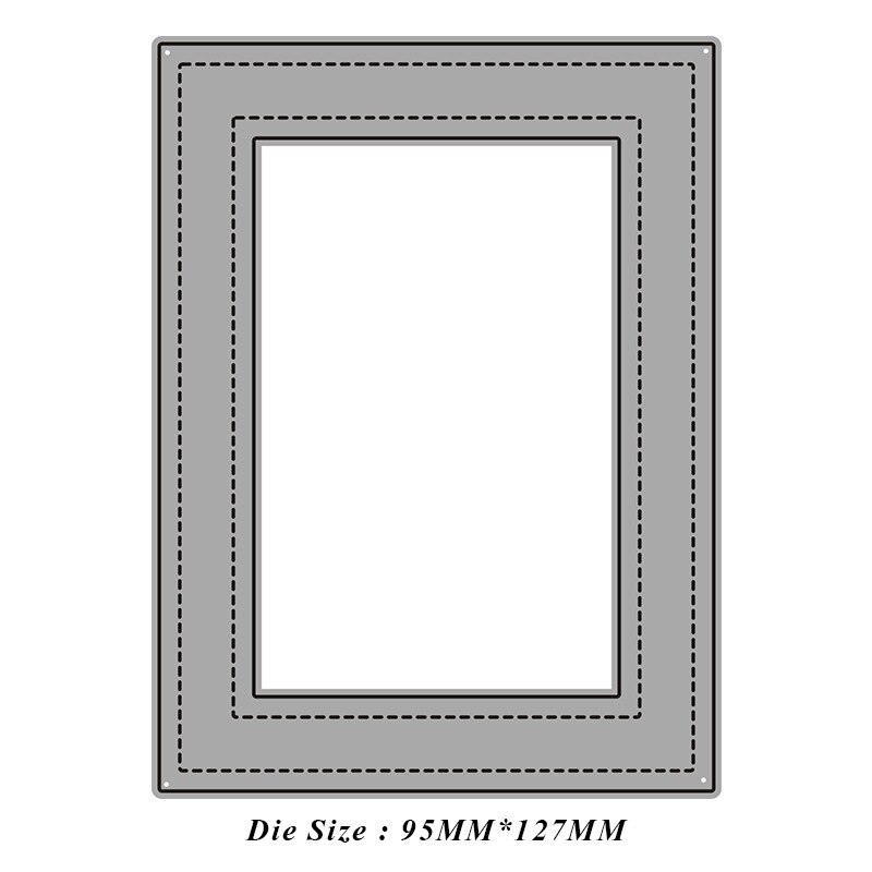 zjazd nowy projekt rękodzieło metalowe wykrojniki prostokątne obramowanie umierać Scrapbooking album kartki DIY wytłaczane szablony
