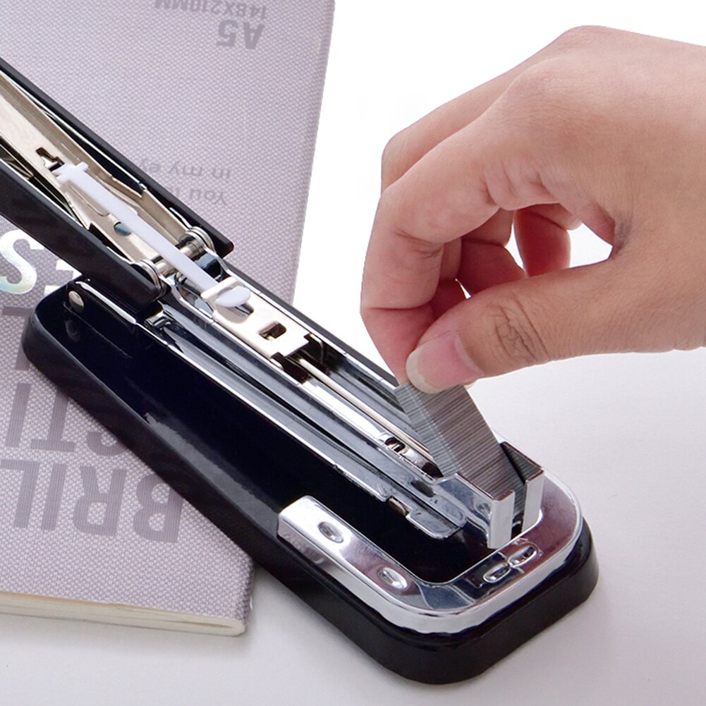 Grapadora de escritorio con cabeza de la grapadora giratoria de 360 grados, con grapas, cincel filoso para oficina, papelería, escuela y hogar