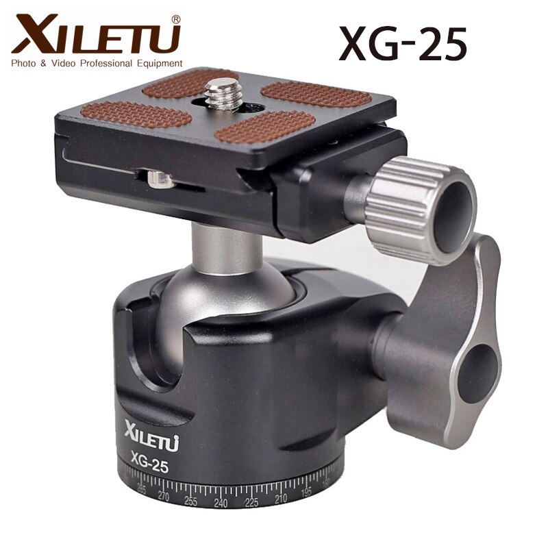 XILETU XG-25 Panoramic Video Tripod Ball Head 360° Quick Release Ball Head Mounted with Aluminum Alloy Ball Head with 1/4 Screw