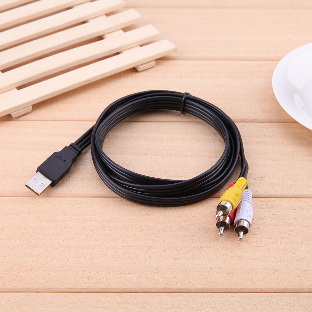 Usb av muunnin kaapelit video audio av kaapeli linja uros a  to 3 rca av tv sovittimen liitin johto kaapeli hd tv dvd  mp3 1.5m