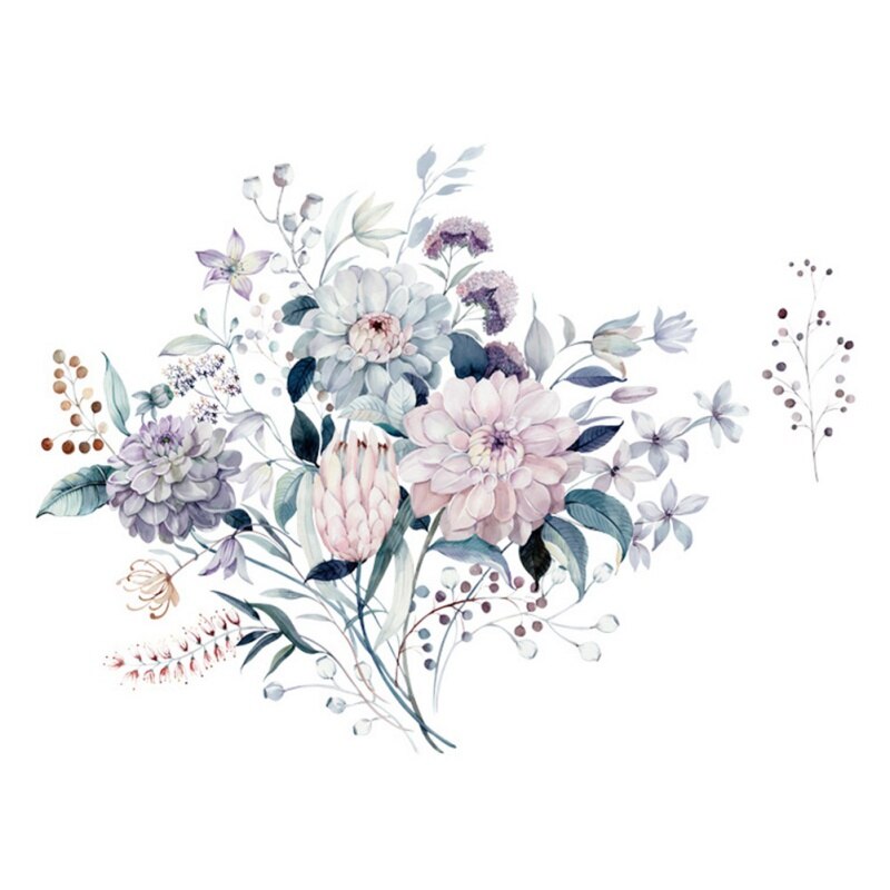 Removable Wall Sticker Flowers And Plants Cute Wall Stickers Modern Style Wallpaper Bathroom Decoration: 8