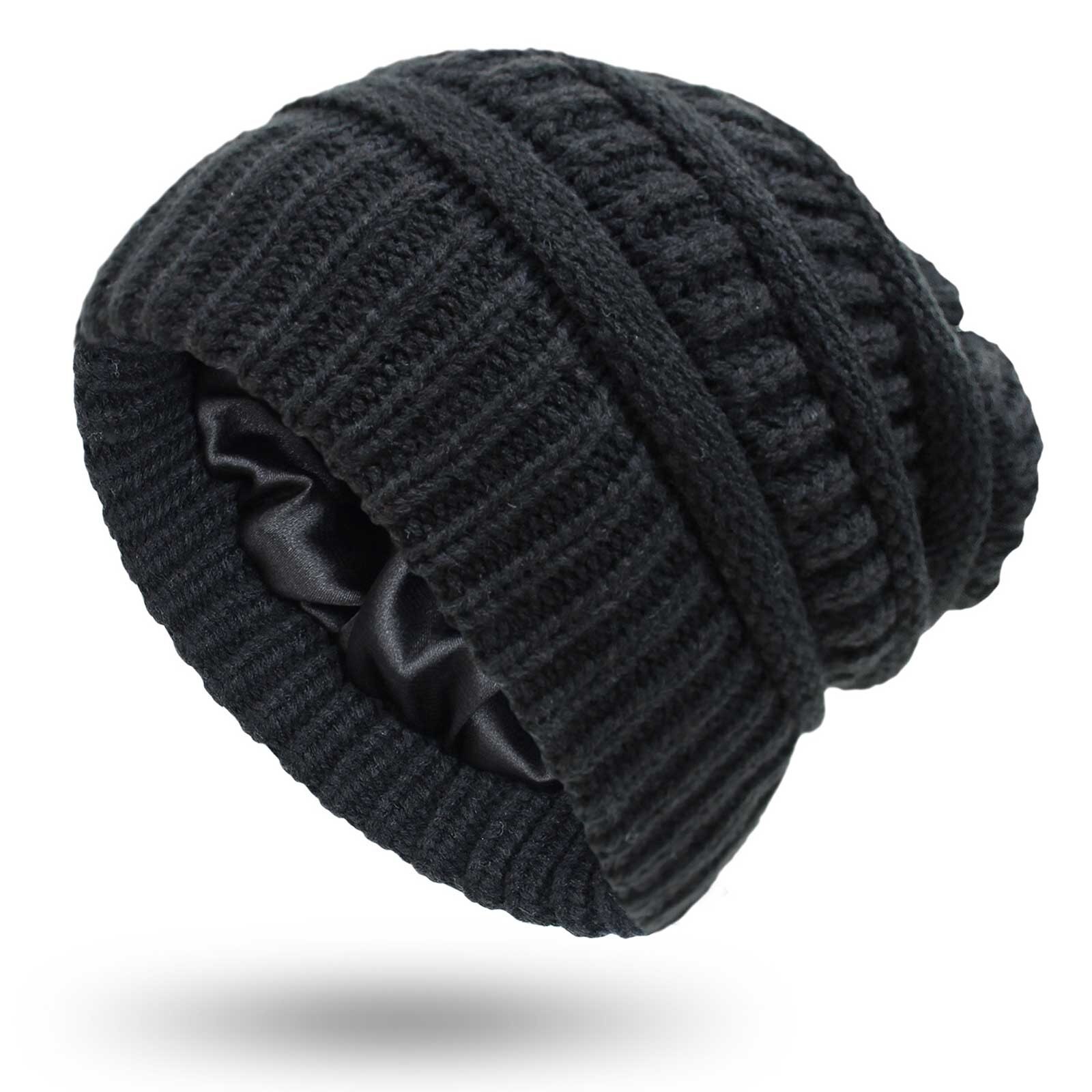 Gorro de felpa para mujer, gorro de algodón tejido para mantener el calor, accesorios de invierno,