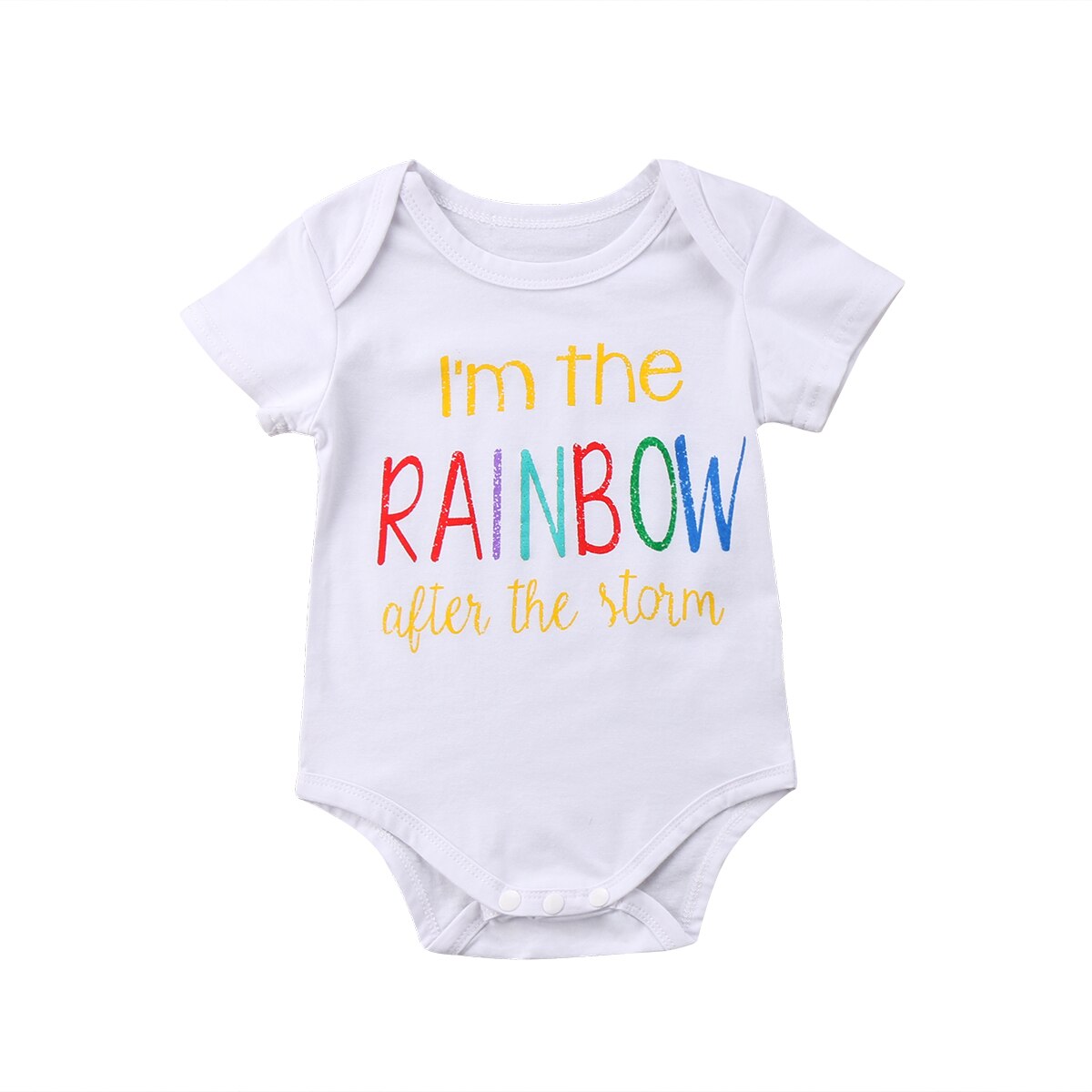 Pudcoco – vêtements pour -né de 0 à 18 mois, joli body arc-en-ciel pour garçons et filles, manches d'été, vêtements d'été: 6M