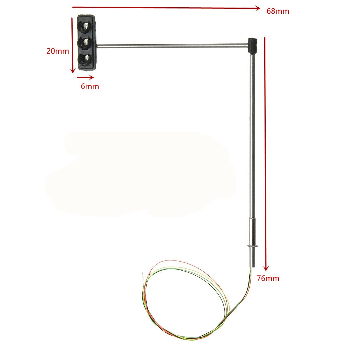Traffic Light Signal Model HO OO Scale Train Railway Miniatures DIY Scale Construction Sand Table Model with Circuit Board