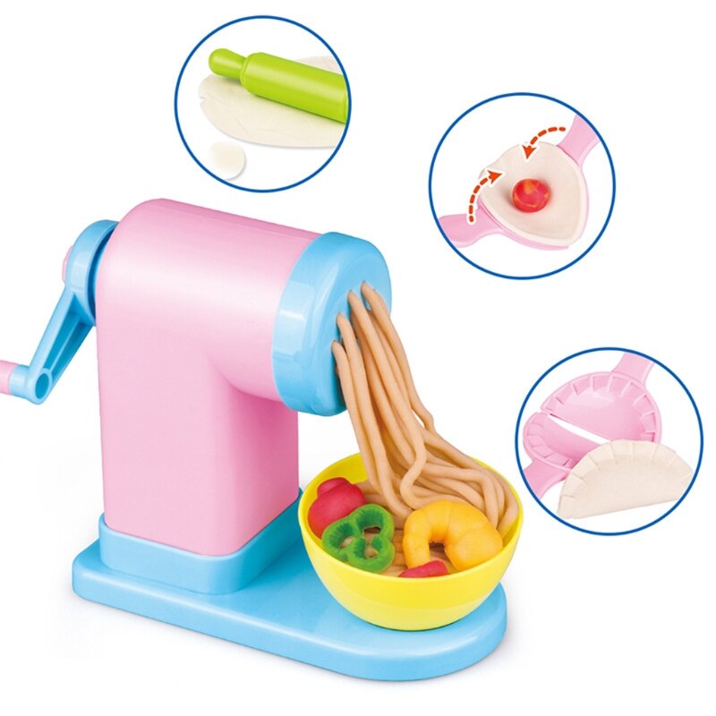 Máquina de Fabricante de fideos de plastilina DIY para niños y niñas, juego de moldes para máquina de helados, modelado divertido, juego de masa de arcilla