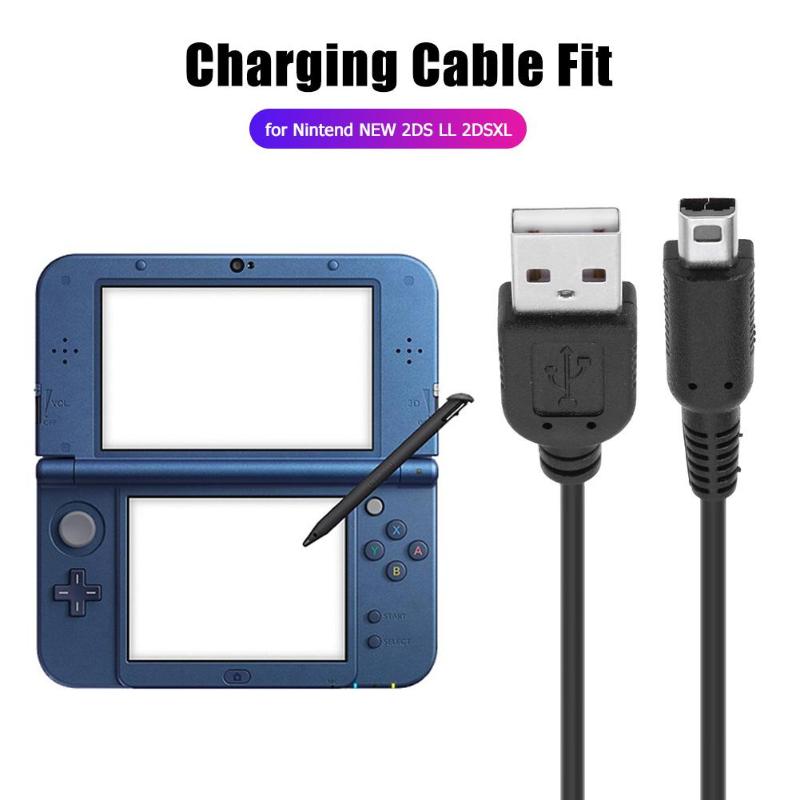 Cable de carga portátil de 1m para el Cable de alimentación 2DS LL 2DS XL PVC cargador de línea para Nintend 2DS NDSI 3DS 3DSXL 3DS 3DSXL