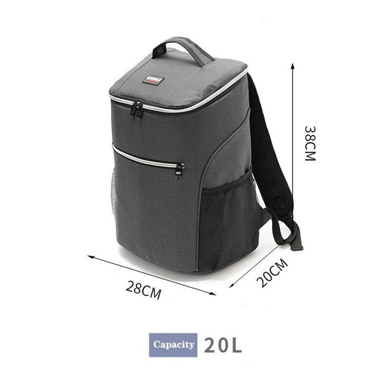 20L Isolierte Kühlung Rucksack Picknick Camping Wandern Strand Park Eis Kühltasche Mittagessen Rucksack unisex Oxford Stoff Rucksäcke