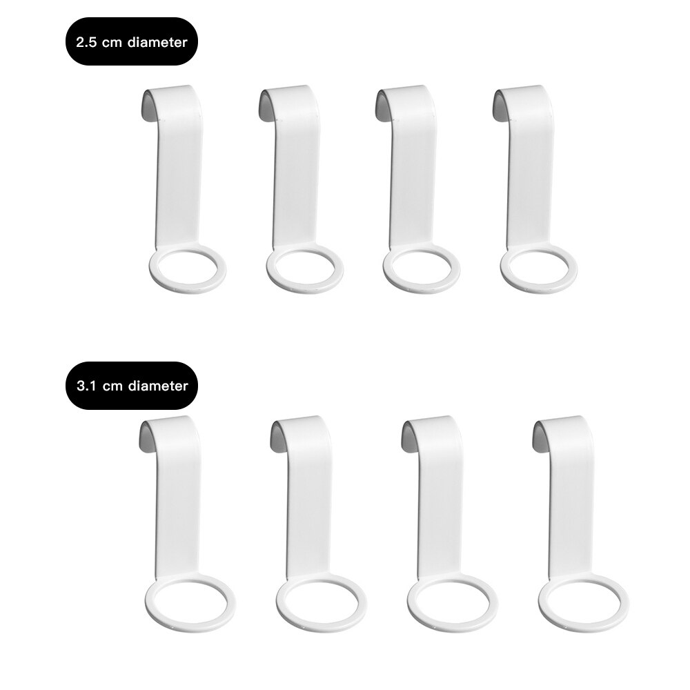 Bouteille de rangement polyvalente support suspendu mural S crochet 8 pièces maison porte-shampooing gain de place salle de bain toilette ABS blanc