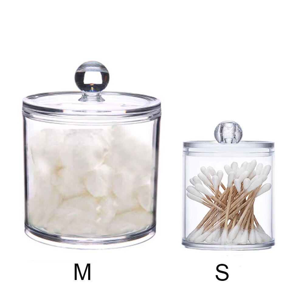 Storage Box Acrylic Storage Jar Cotton Swab Cotton Cotton pad box Ball Plastic Medicine Jar Dispenser Bathroom Accessories