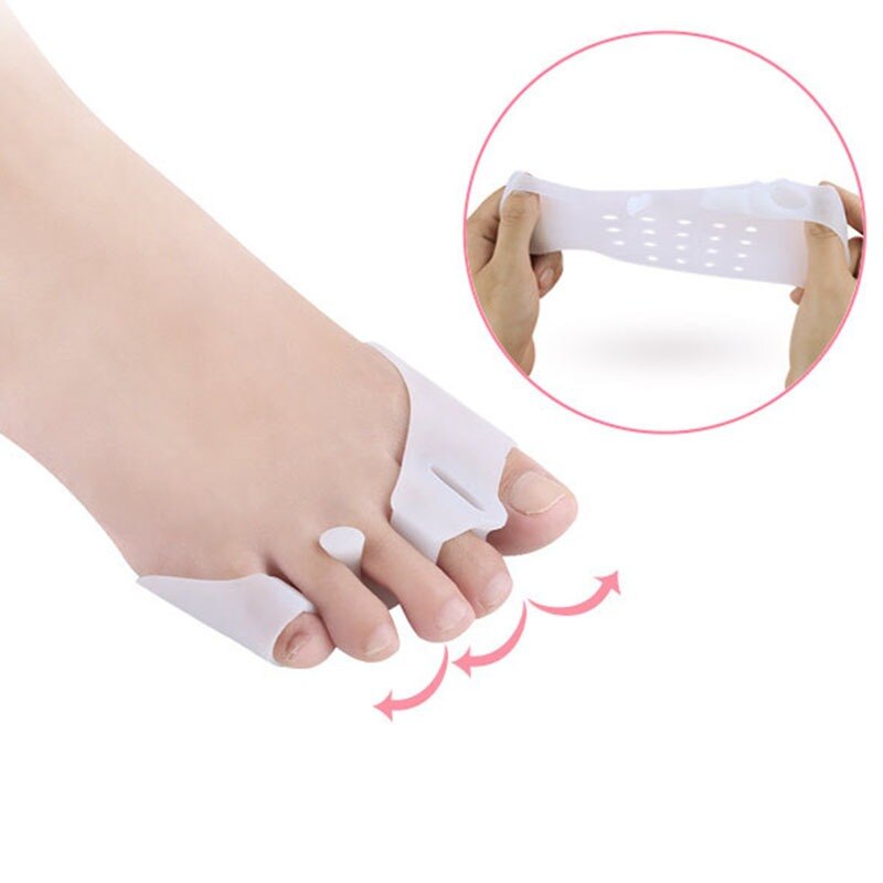 1 Paar Silicone Voet Vinger Teen Separator Voetverzorging Tool Corrector Hallux Valgus Massager Voetverzorging 2 Kleuren