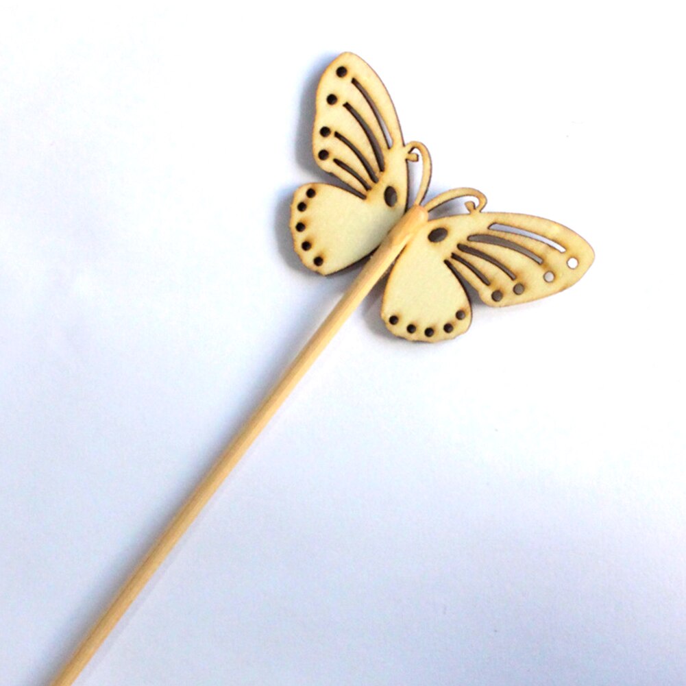 10Pcs Houten Vervanging Home Geen Vuur Aromatherapie Accessoires Vlinder Vorm Milieuvriendelijke Badkamer Reed Diffuser Sticks