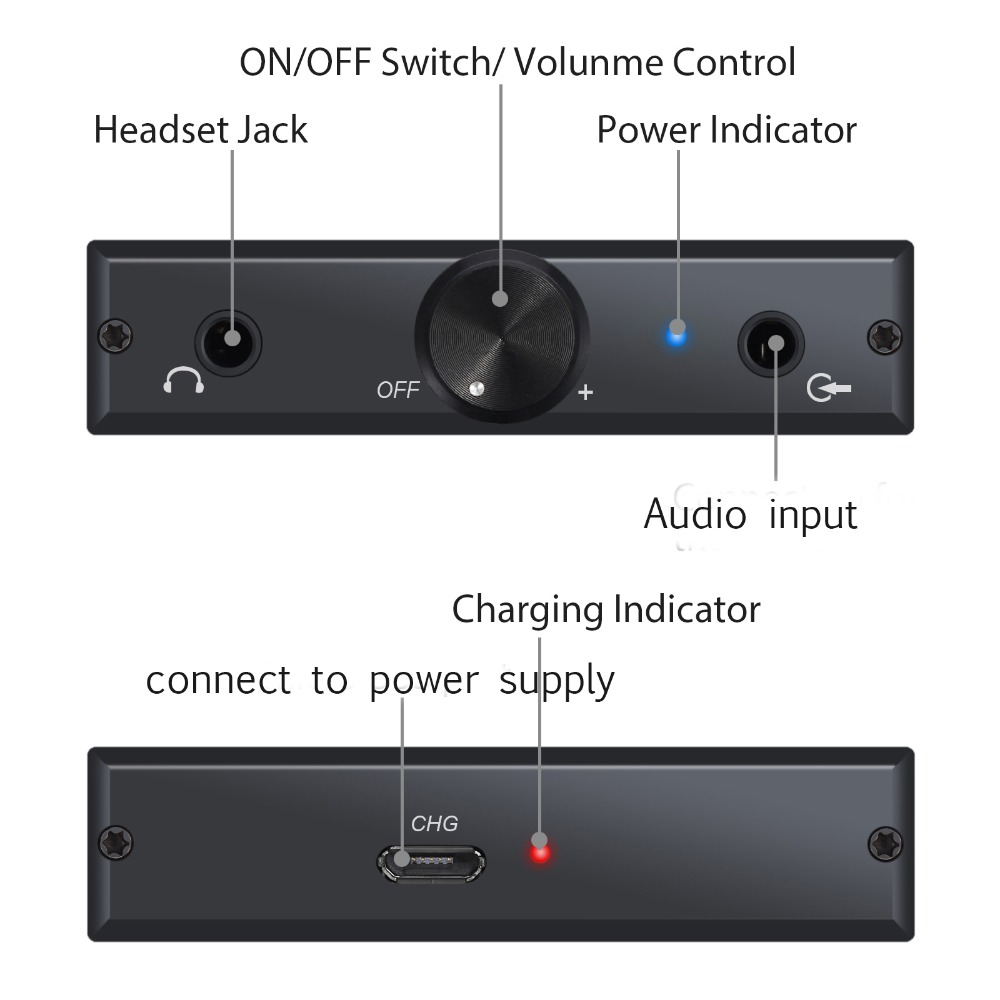 Neoteck 1500 2600mahヘッドフォンアンプhifiポータブルと 3.5 ミリメートルジャックケーブルusbケーブルスマートアンプ