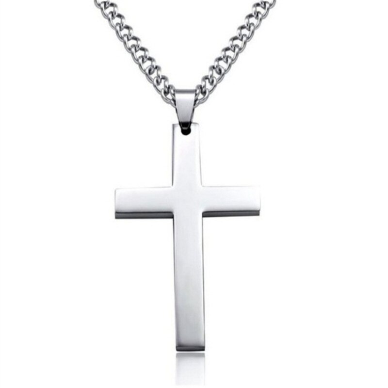 Classic Cross Europese Amerikaanse Mode Persoonlijkheid Jezus Hanger Voor Mannen Vrouwen Accessoires Partij Sieraden Anniversary: Silver