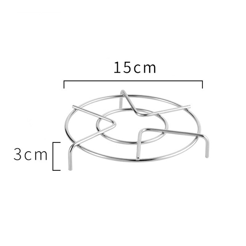 Stainless Steel Steamer Rack Multi Purpose Steam Tray Stock Pot Steaming Tray Stand Kitchen Cookware Rice Cooker Cooking Tool: 15cm x 3cm