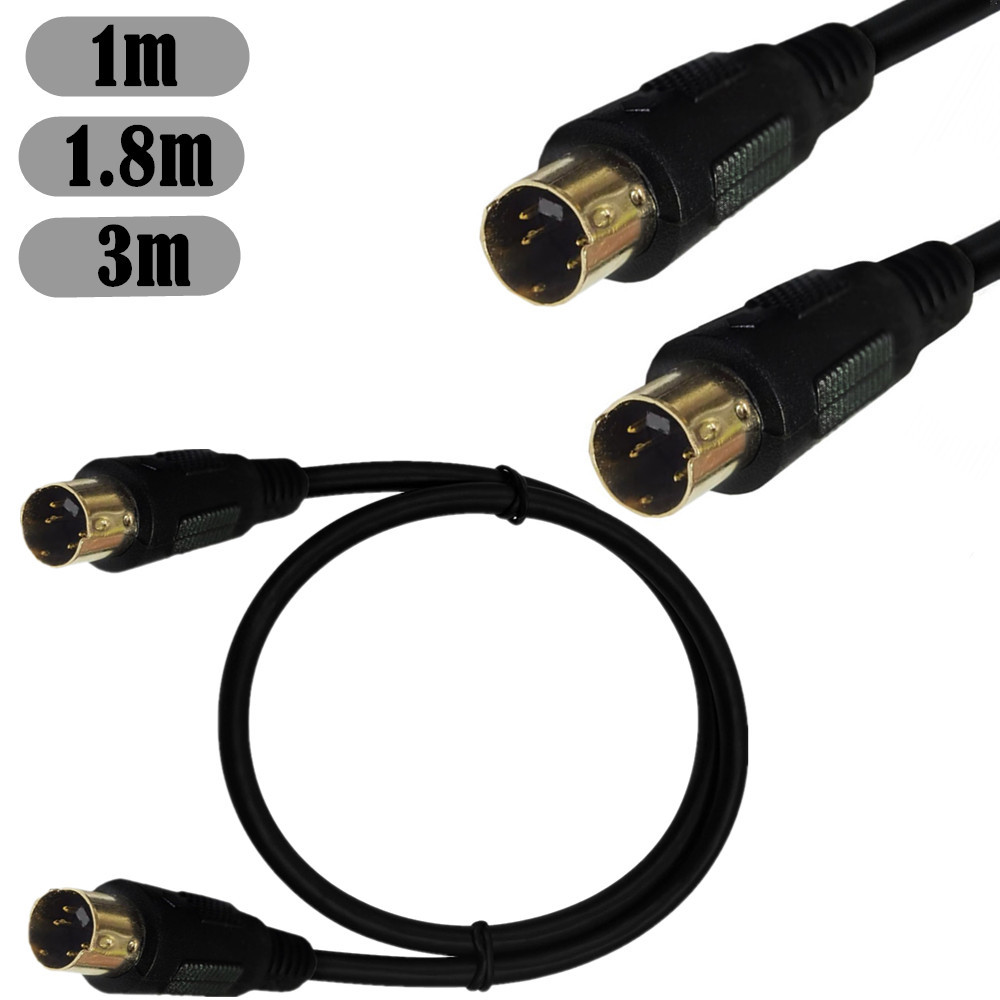 S-videokabel mini-din 4- stiftskabel hane till hane/hona guldpläterad kontakt kompatibel för dvd-, dss- och vcr-mottagare, dvr- och pvr-spelare