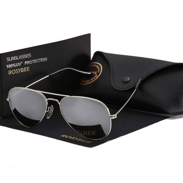 G15 Glass Lens women men Sunglasses uv400 aviation brand classic mirror male oculos vintage banned man sun Glasses: silver mirror
