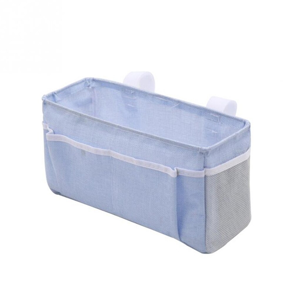 Organizador de ropa de cama con Control remoto, bolsillo para sofá, organizador de libros: Azul
