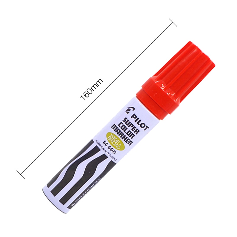 Japan PILOT Oily Box Head Pen Bold Ink Pen Waterproof Non-fading Big Head Pen Logging Marker SC-6600