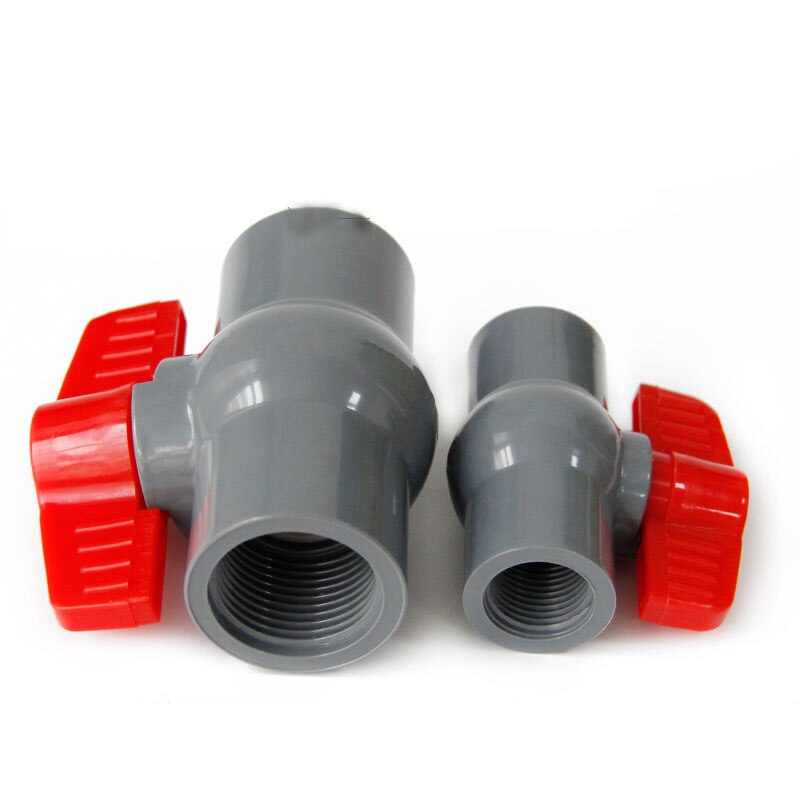 gogo grey color PVC Ball Valve socket and femal thread switch wate pipe fitting 20/ 25/ 32/ 40mm