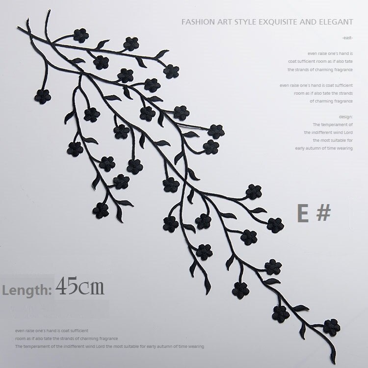 Lace Applique Fabric Flower Embroidered Patches DIY Sewing Applique Embroidery for Clothes Embroidered Patches Iron On: E