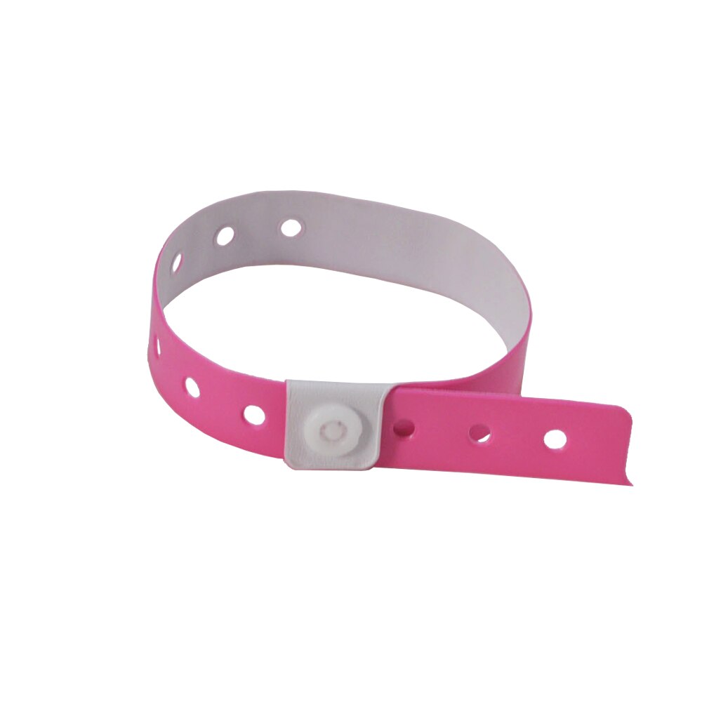 Lyserøde plastikarmbånd  - 100 tæller mere robuste armbånd til festbegivenheder identitetsmærke 16mm x 250mm: Default Title